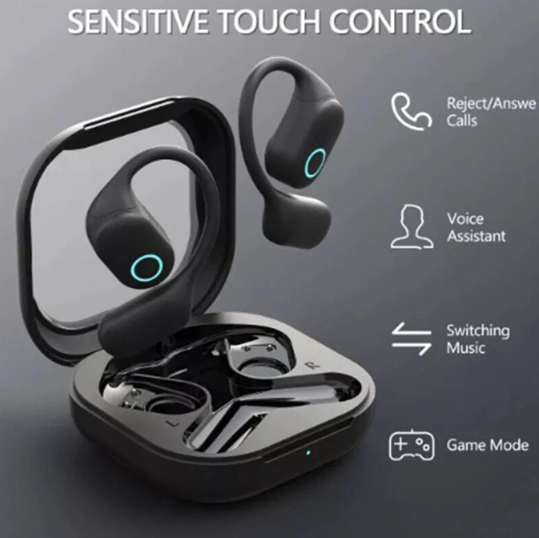 Bluetooth Earbuds Headset 5.3 Wireless Noise Cancelling TWS Trucker Waterproof